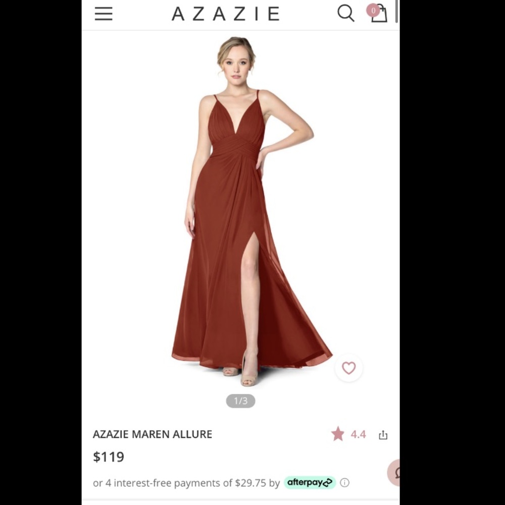 Azazie Rust Bridesmaid Dress